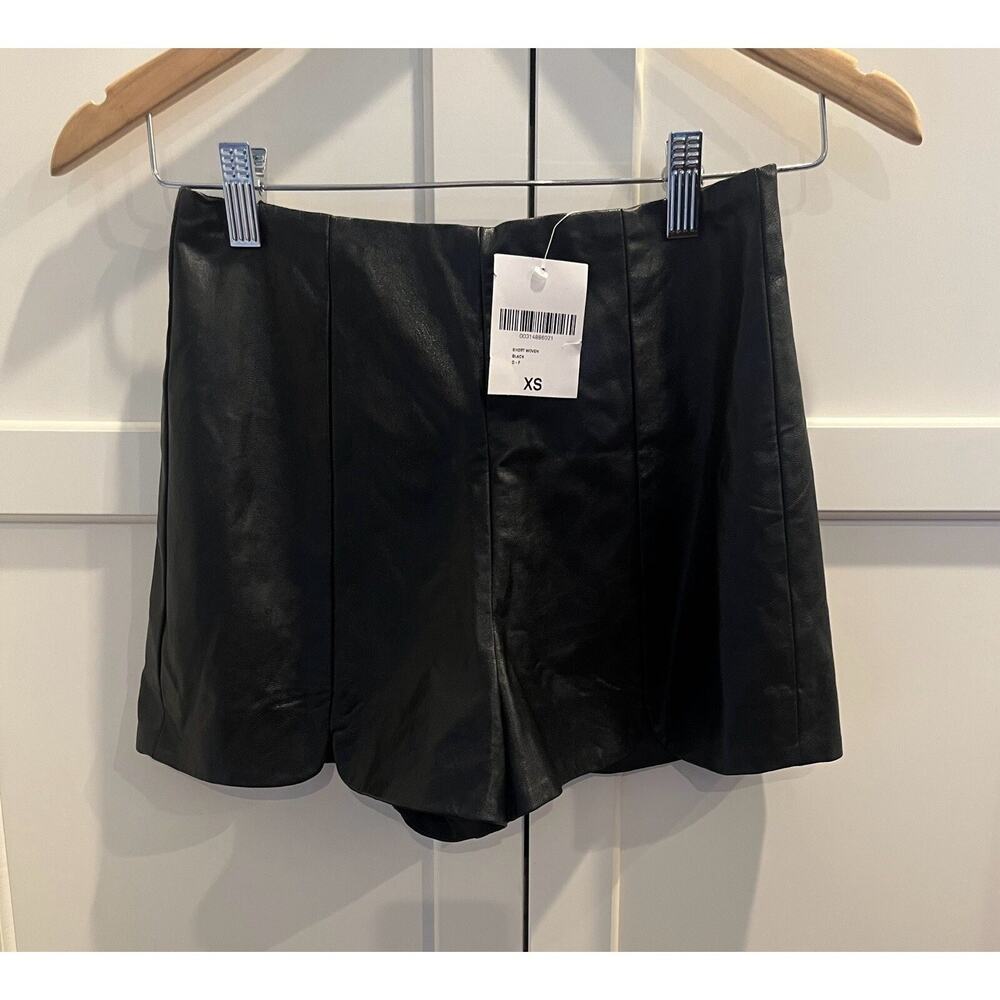 Forever 21 faux leather high waisted black shorts Sz. XS NWT